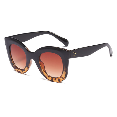 Dame Elegant oversized solbrille med utsøkt ramme Luvikno