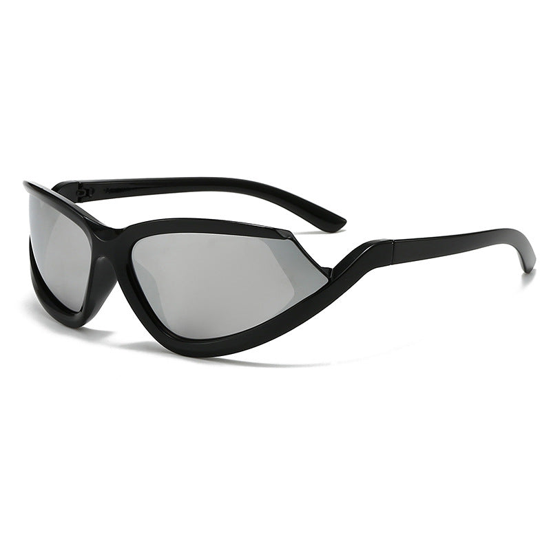 Dame futuristisk solbrille med aerodynamisk design Luvikno