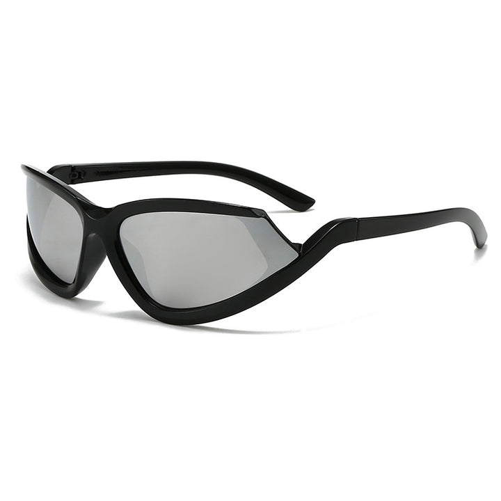 Dame futuristisk solbrille med aerodynamisk design Luvikno