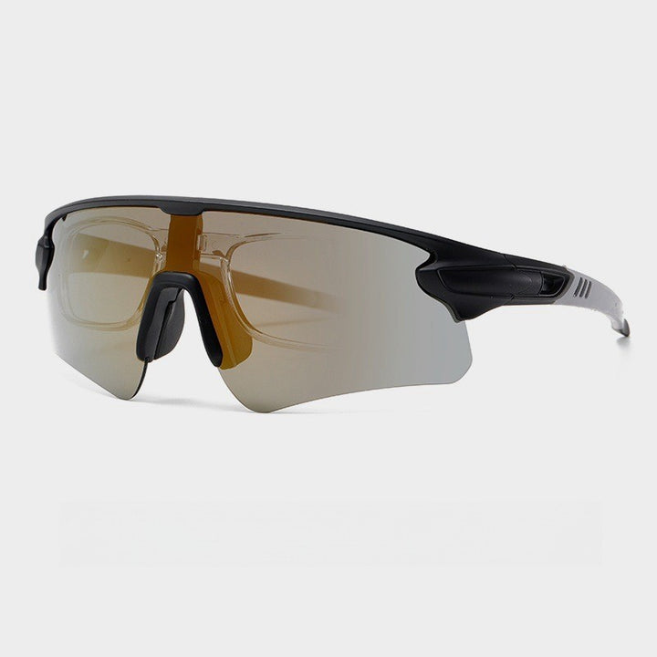 Unisex Sportslig høytytende solbrille med aerodynamisk design og justerbart nesepad Luvikno