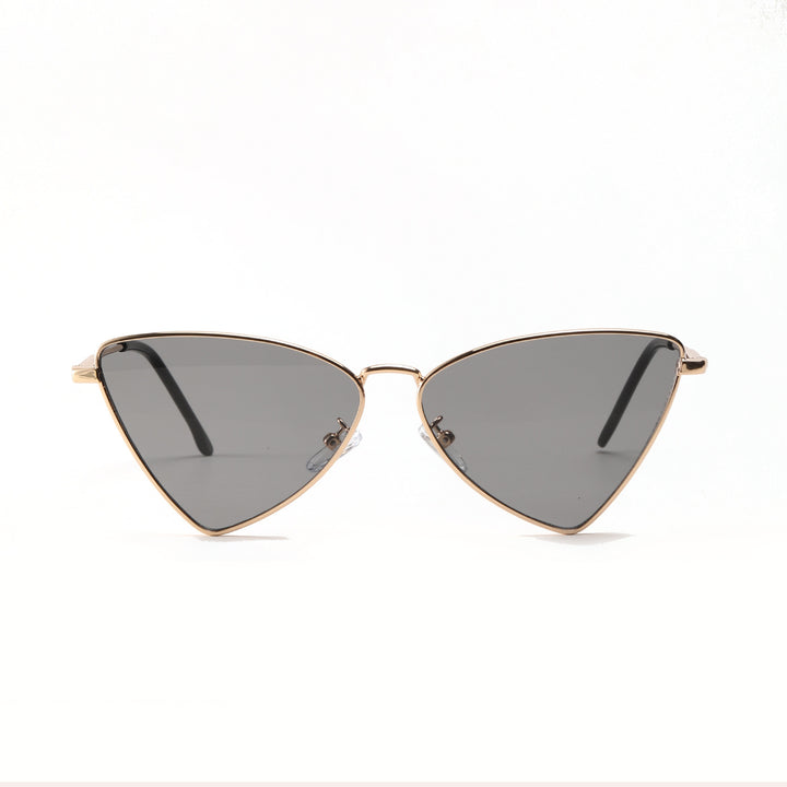 Dame trendy Cat-Eye solbriller med gullige detaljer Luvikno