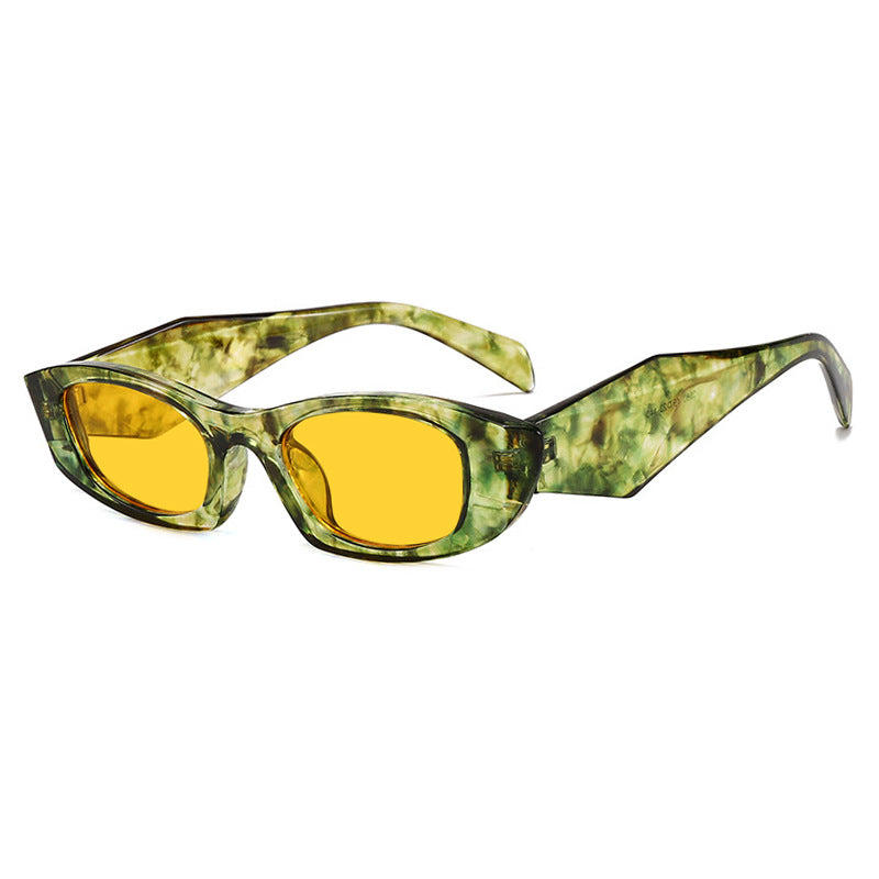 Dame trendy Cat-Eye solbriller med unikt ramme og UV-beskyttelse Luvikno