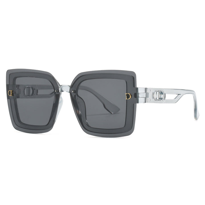 Dame moteriktig oversized solbrille i geometrisk design Luvikno