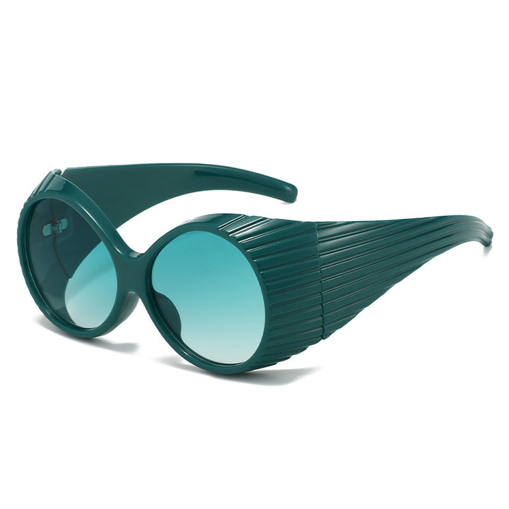 Dame Ekstravagant Solbrille med unikt bølgedesign Luvikno