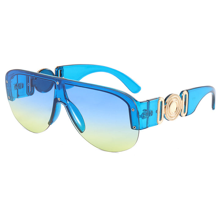 Dame stor solbrille med luksuriøs kantdesign Luvikno