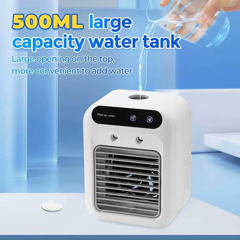 Unisex en størrelse USB-drevet desktop-dampvasker kaldluftkøler og luftfugter med genopfyldbar topfyldtank justerbare retningsspjæld stille drift Luvikno