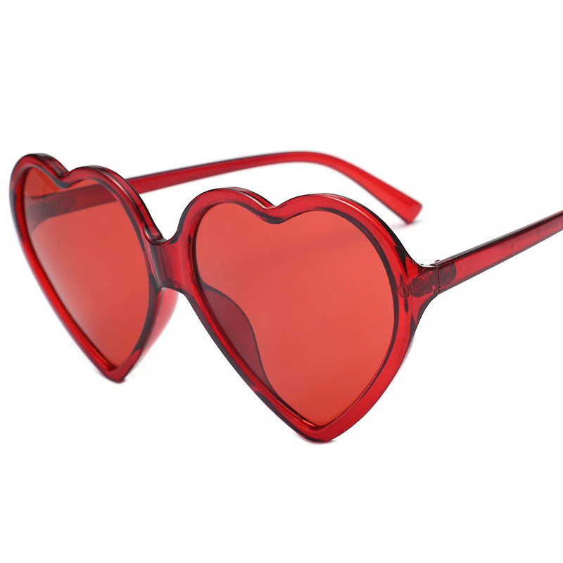 Dame hjerteformet solbrille med stilige rammer Luvikno