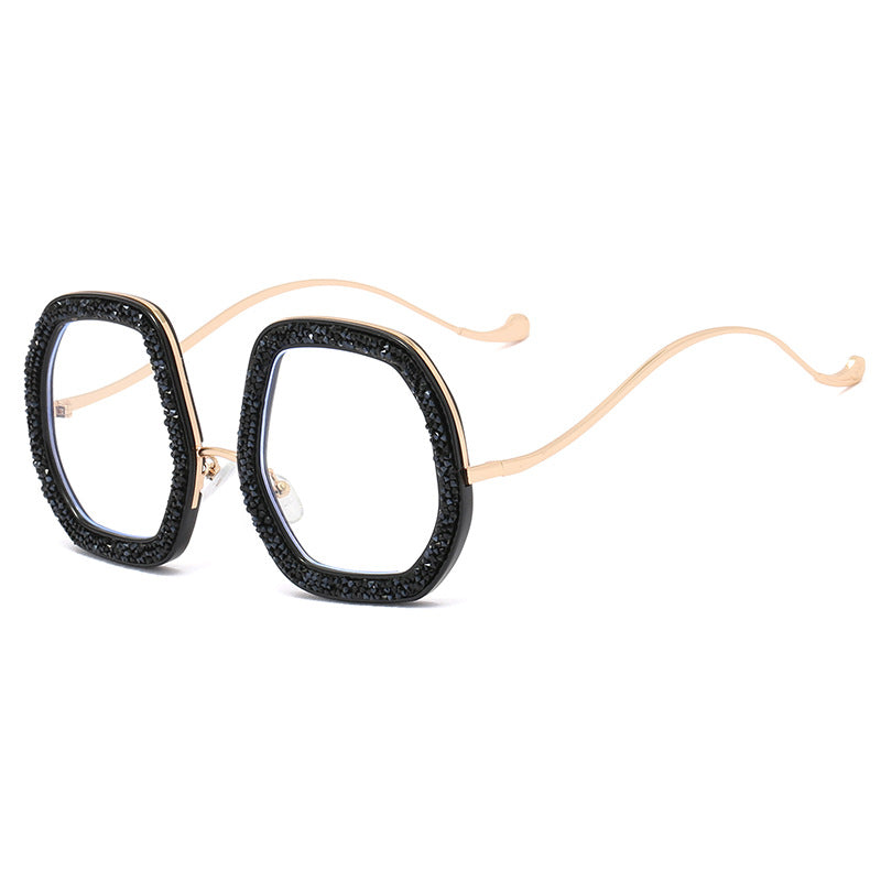 Damer ekstravagant solbrille med glitrende ramme Luvikno