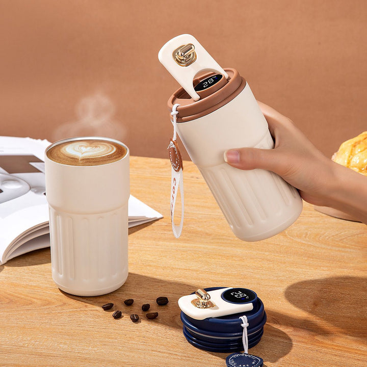 Damen Isolierter Kaffee Becher mit praktischem Klappverschluss Luvikno