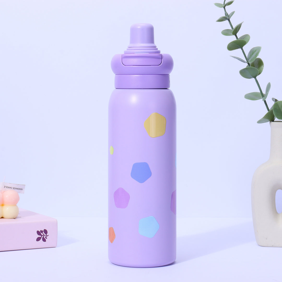 Dame Termo-Drikke flaske med rutsjefritt grep og uvanlig design Luvikno