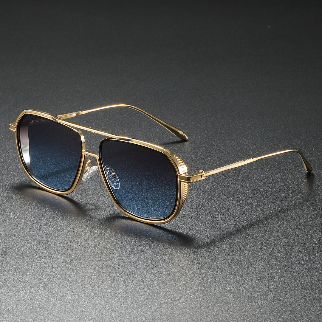 Dame Elegant solbrille med kantet metallramme Luvikno