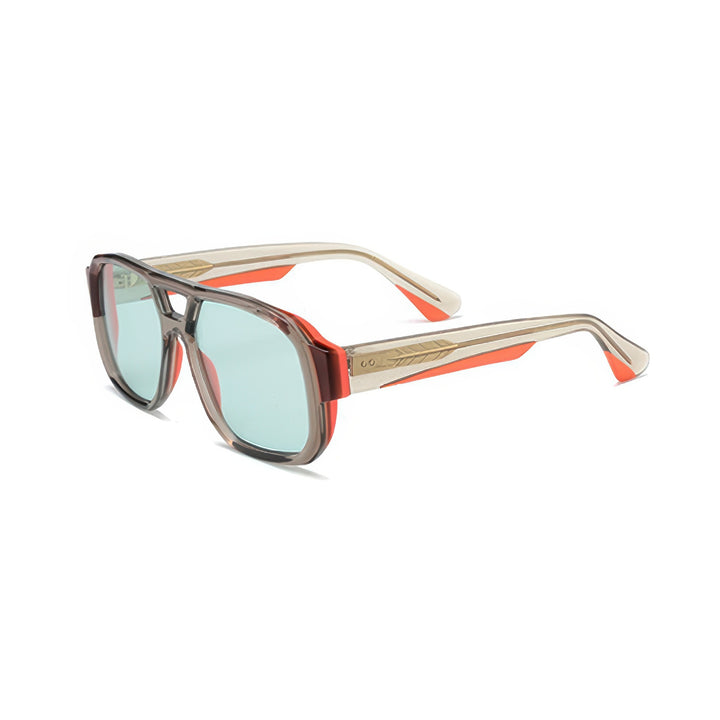 Dame solbriller i moderne oversized stil med klar ramme og robuste glass Luvikno
