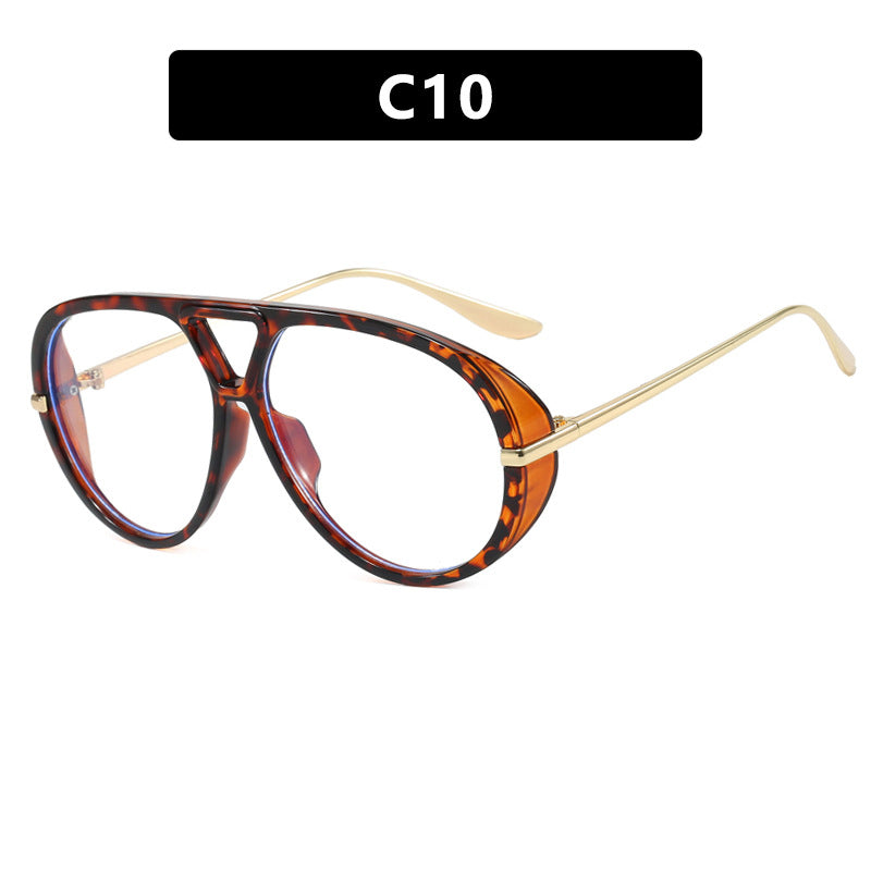 Dame Oversized solbriller med elegant plastramme og speilbelagte glass Luvikno