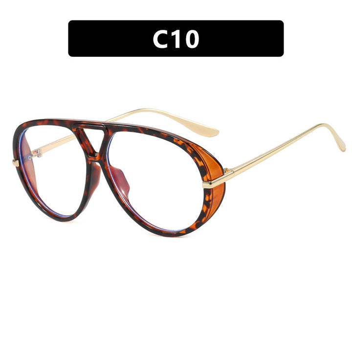 Dame Oversized solbriller med elegant plastramme og speilbelagte glass Luvikno