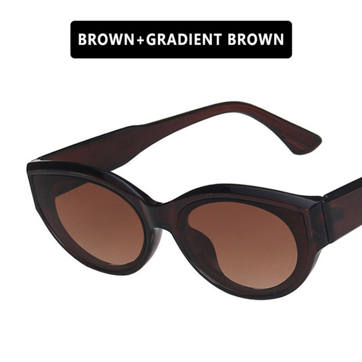 Dame Cat-Eye solbrille med iøynefallende mønster Luvikno