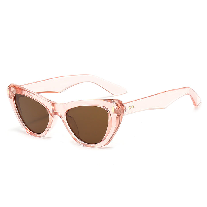 Damer cat-eye solbriller med elegante fremhevede rammer Luvikno