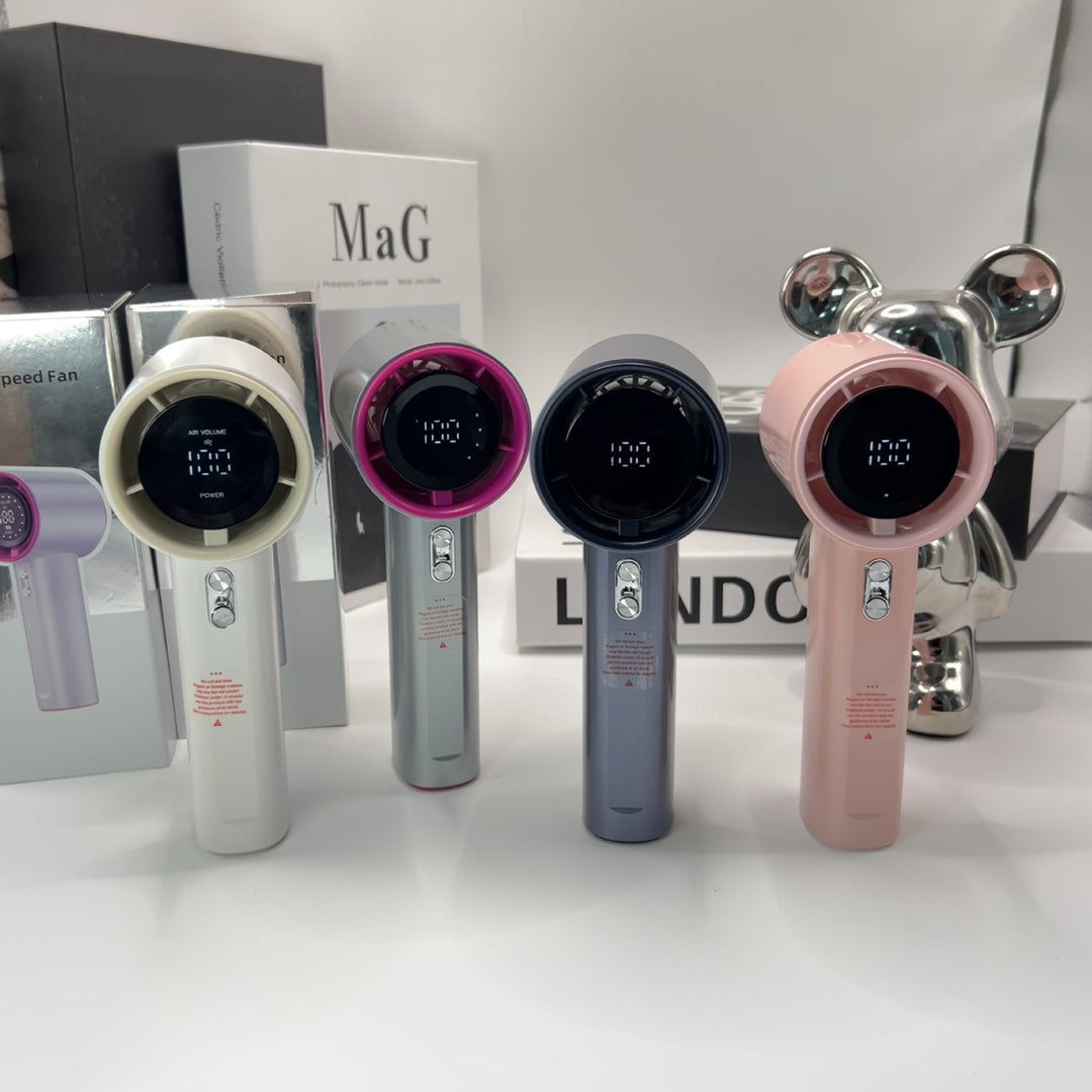 Dame Håndholdt USB-vifte med temperaturvisning Luvikno