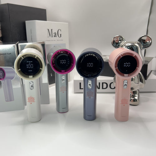 Dame Håndholdt USB-vifte med temperaturvisning Luvikno