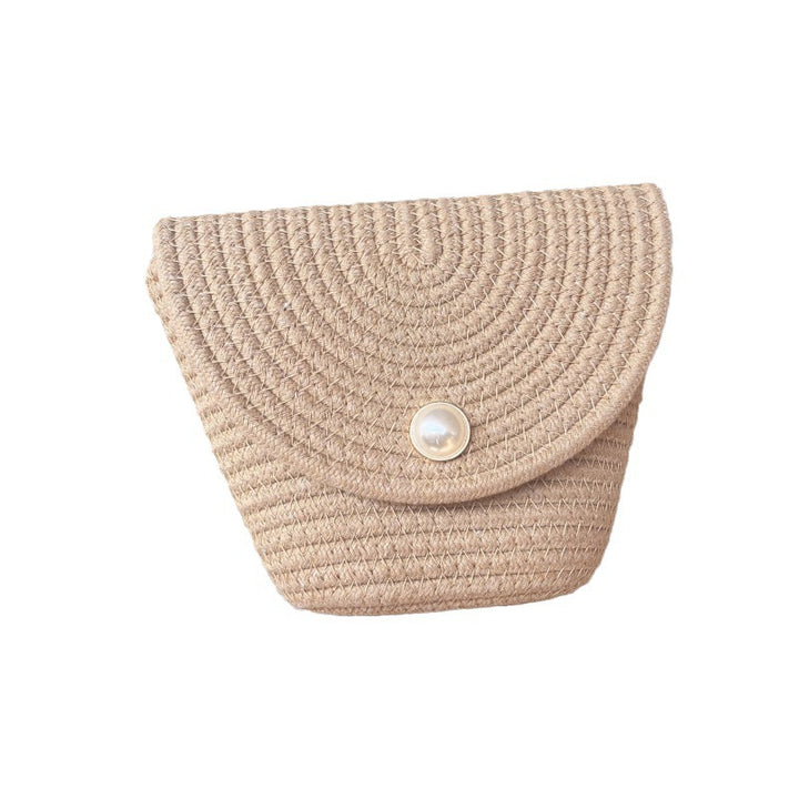 Dame Stilfull Clutch laget av flettet materiale Luvikno