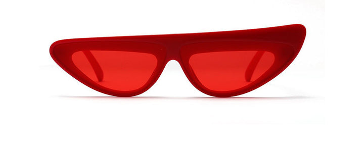Dame Cat-Eye solbriller med trendy asymmetrisk design Luvikno