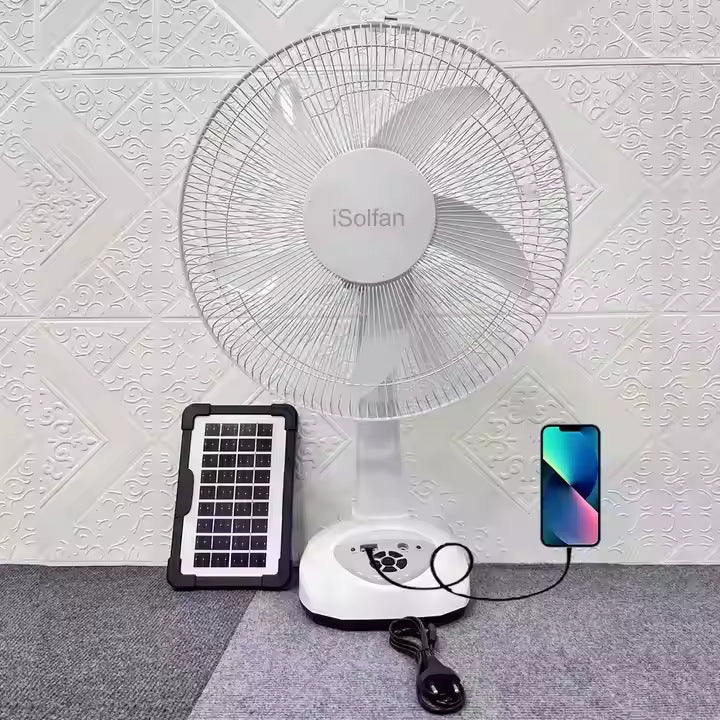 Dame Solar-Drevet Stående Vifte med Smart Kontroll og Flere Hastighetsmoduser Skanto
