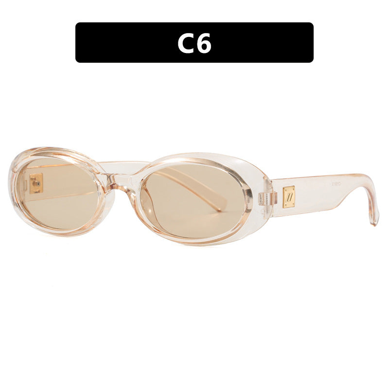 Dame eksklusiv solbrille i elegant ovalt design Luvikno