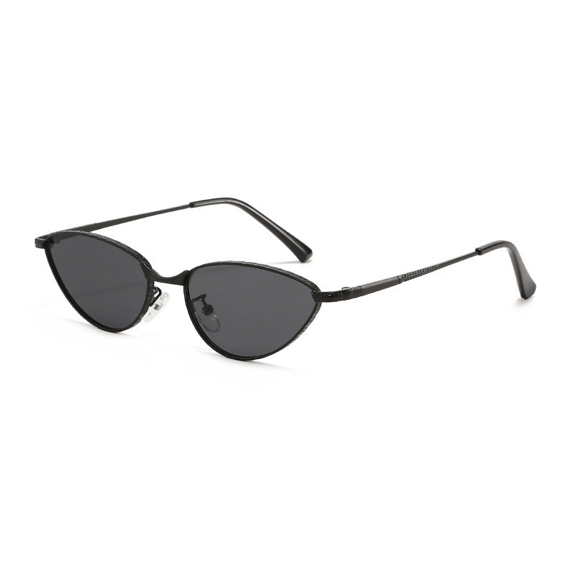 Dame Cat-Eye solbriller med rhinestones ramme og beskyttende linser Luvikno