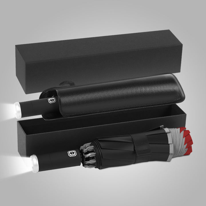Dame elegant paraply med LED-lys Luvikno