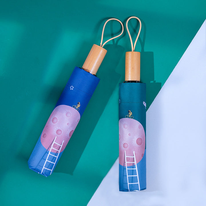 Unisex automatisk reiseparaply med kreativt design Luvikno