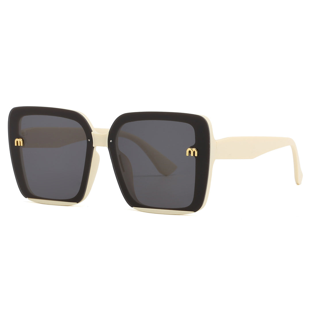 Dame kvadratisk solbrille med elegant ramme Luvikno