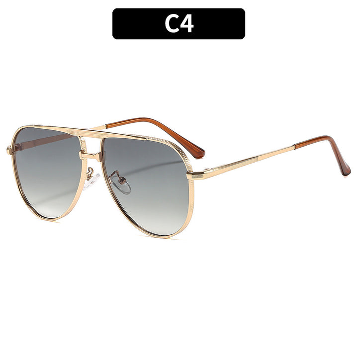 Dame modische Aviator-solbrille med elegant metallramme og UV400-beskyttelse Luvikno
