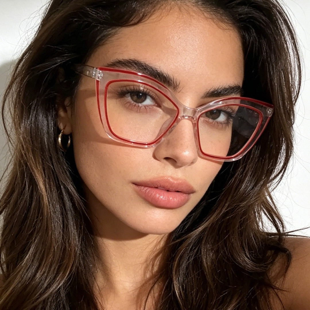 Dame ekstravagante Cat-Eye solbriller Luvikno