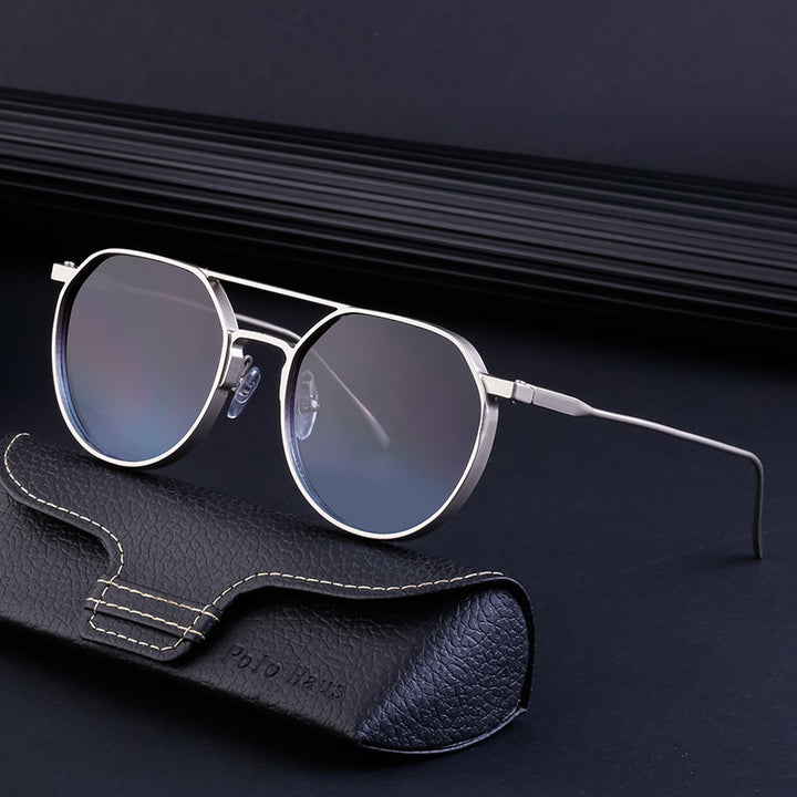 Dame moterik solbrille i stilfullt rundt design Luvikno
