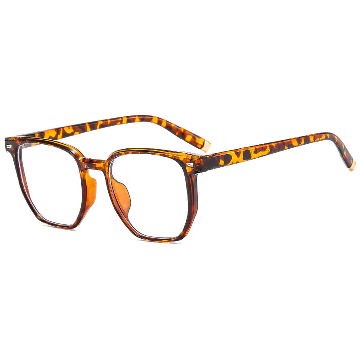 Dame moteriktig transparent solbrille i elegant hexagon-design Luvikno