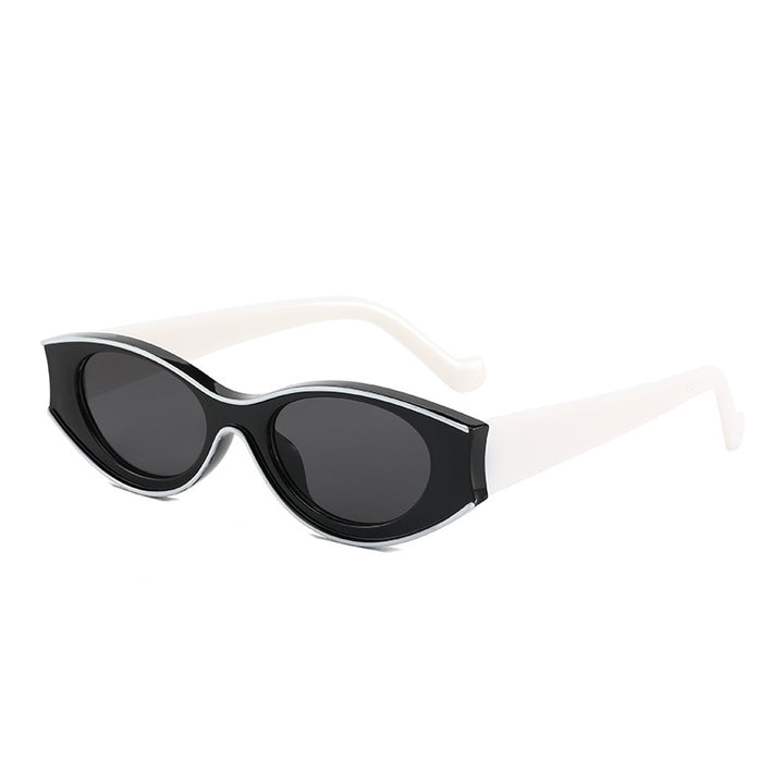 Damer Cat-Eye solbriller med kontrasterende rammedesign Luvikno
