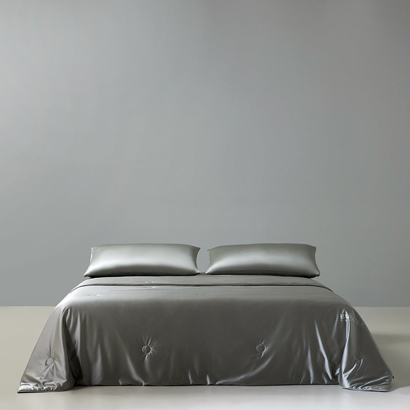 Damer Luksuriøs Satin Dyne med elegant knappestruktur Luvikno