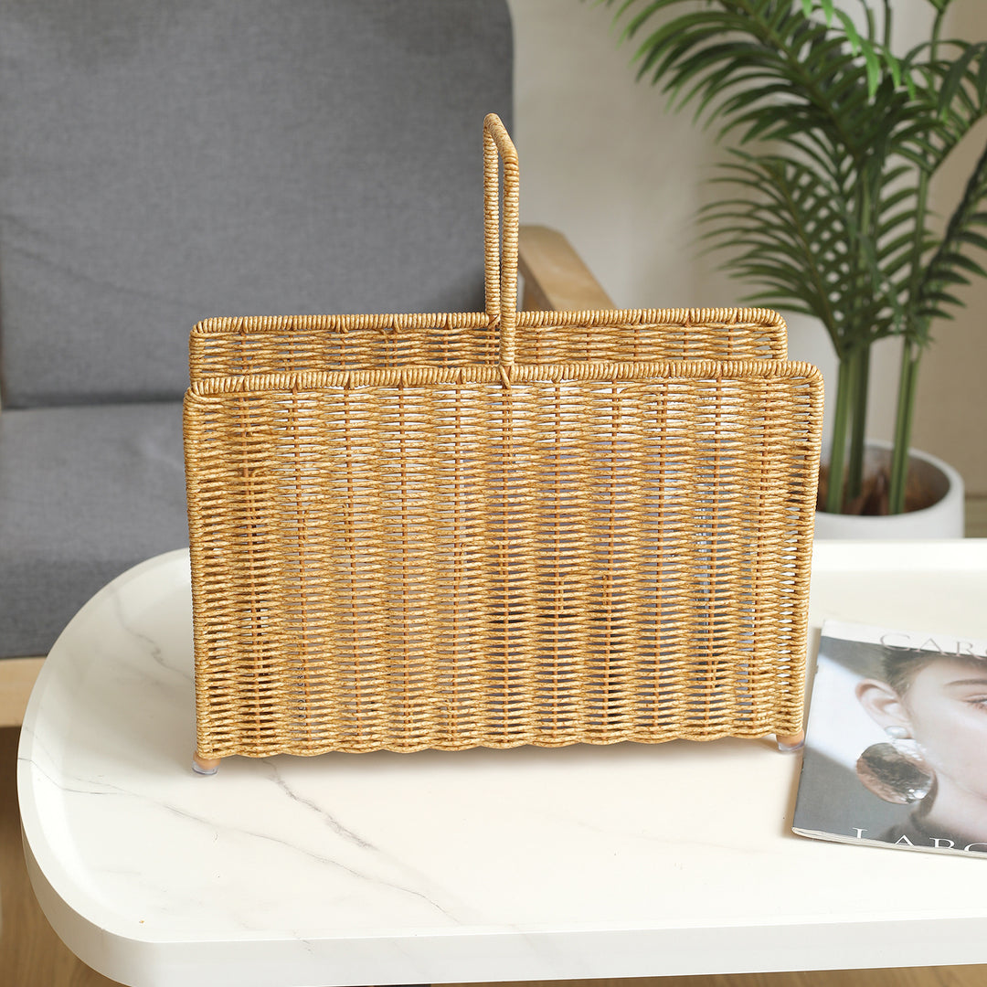 Unisex Håndvevd magasinstander med elegant design Luvikno