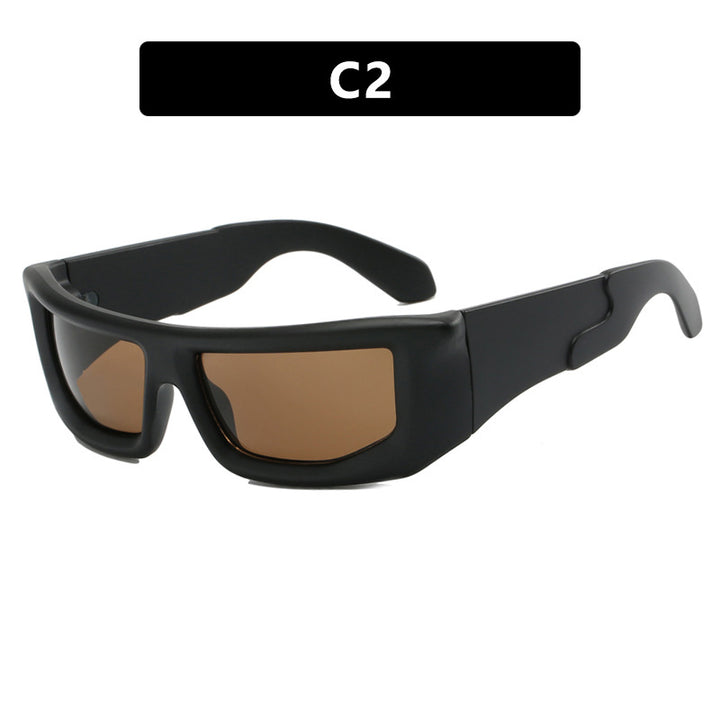 Dame sporty solbriller med bred ramme og polariserte glass Luvikno
