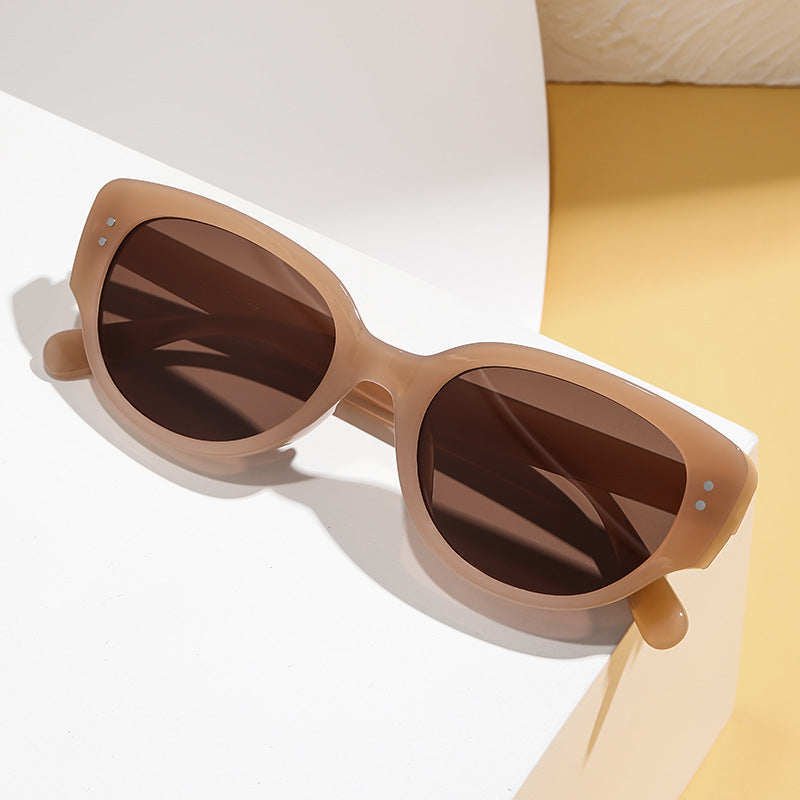 Dame moteriktig Cat-Eye briller med trendy tykke rammer Luvikno