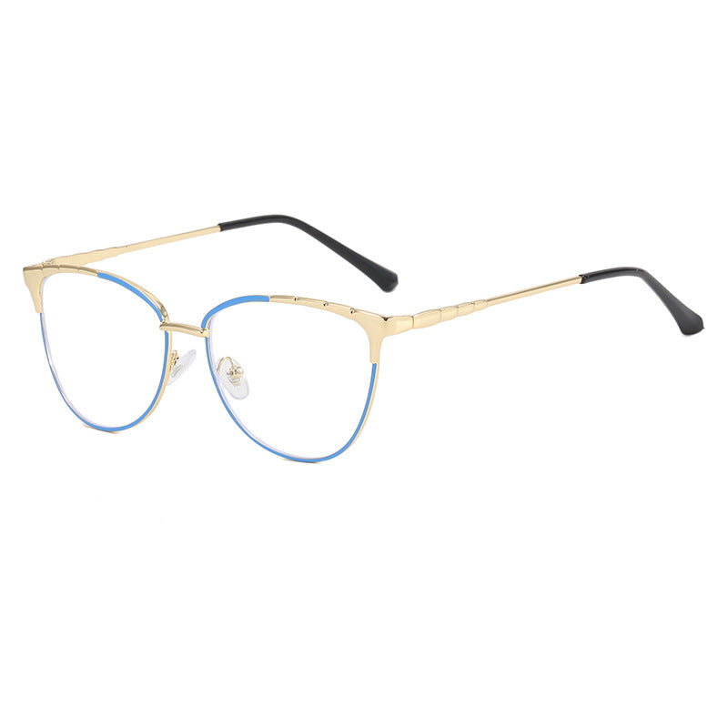 Dame Cat-Eye briller med fine metallakenter Luvikno
