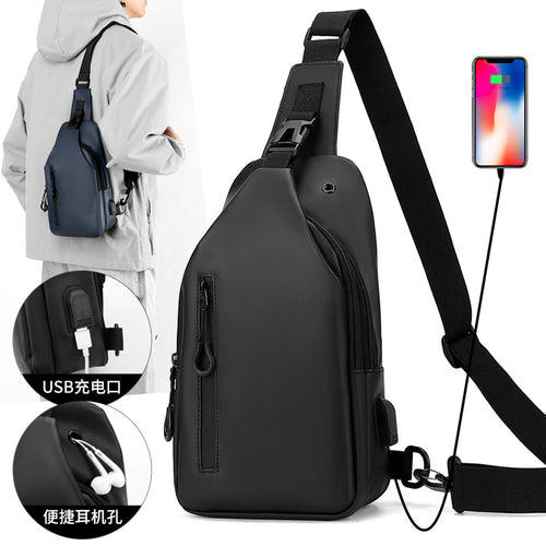 Unisex Sling Backpack med allsidige rom og justerbart bæresystem Luvikno
