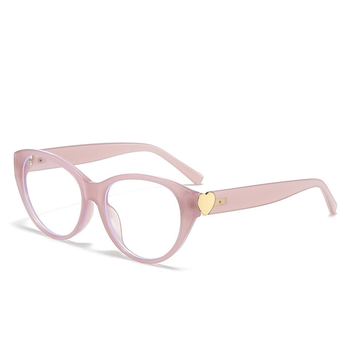 Dame Cat-Eye solbriller med hjerte-motiv Luvikno