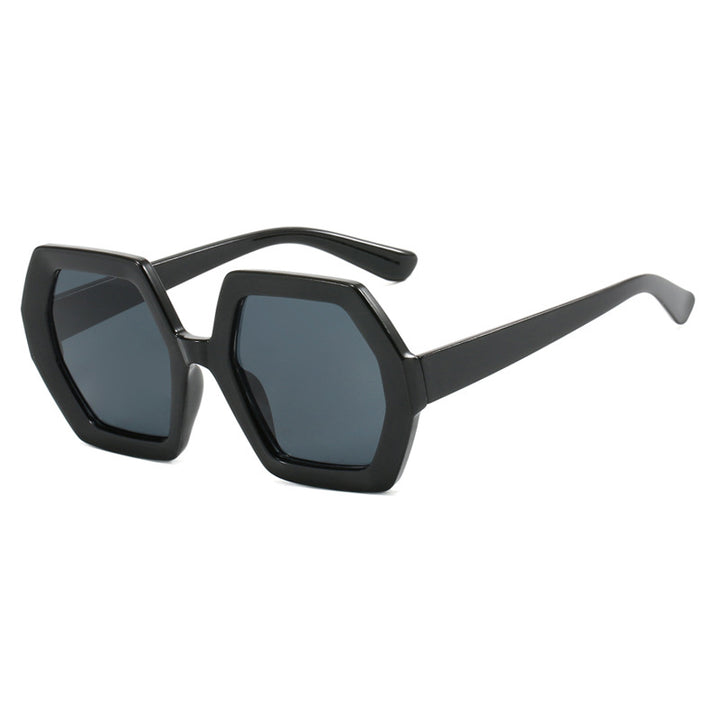 Damer innovativ hexagonal solbrille Luvikno
