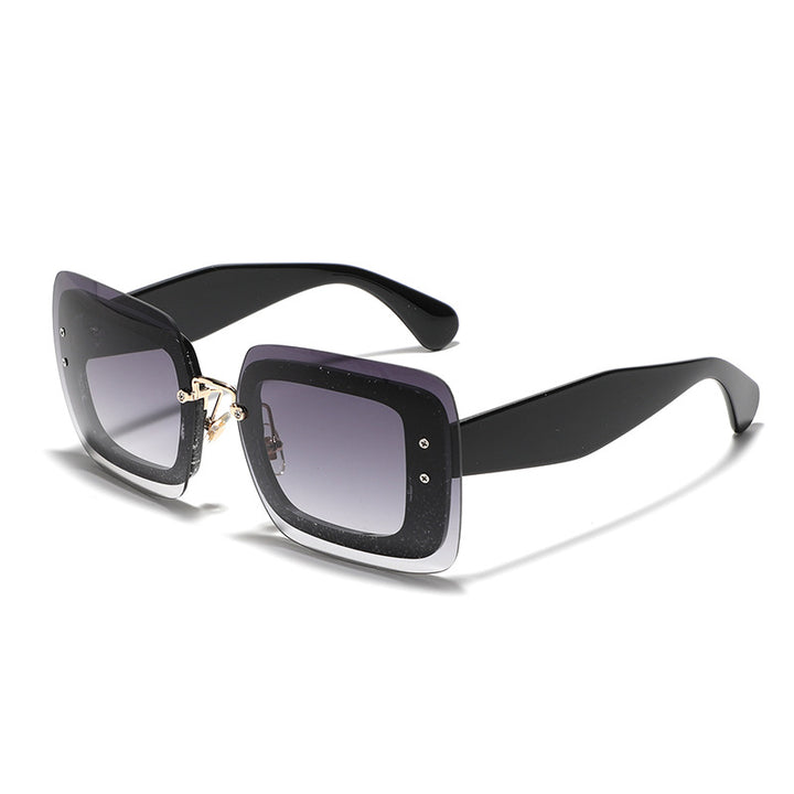 Dame kvadratisk solbrille med innovativ ramme Luvikno