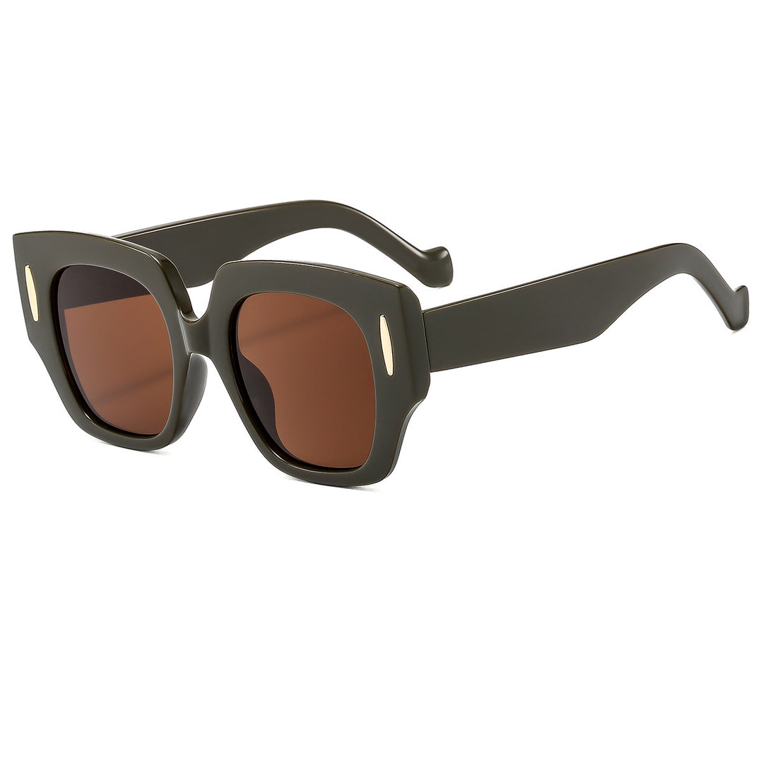 Dame Geometrisk Oversized Solbrille med luksuriøs aksent Luvikno