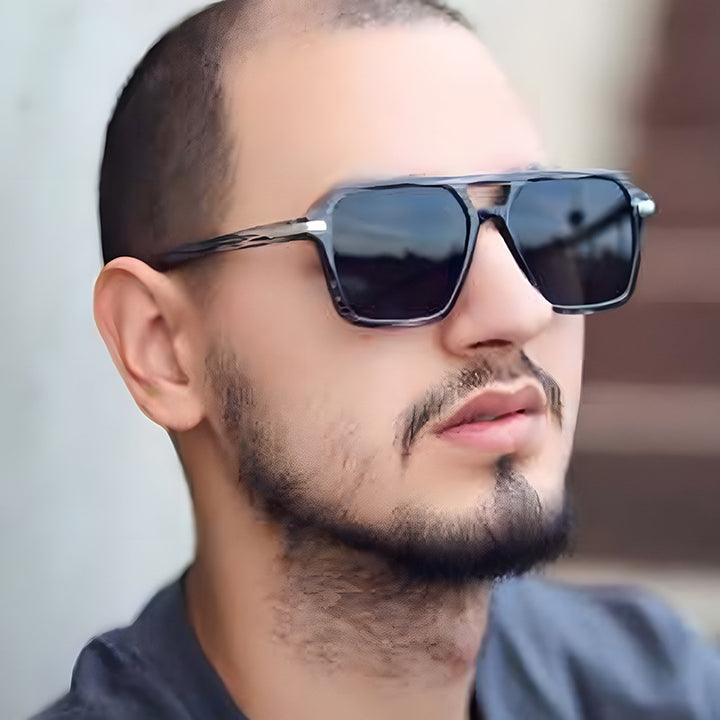 Dame moteriktig rektangulær solbrille med stilig design og UV-beskyttelse Luvikno