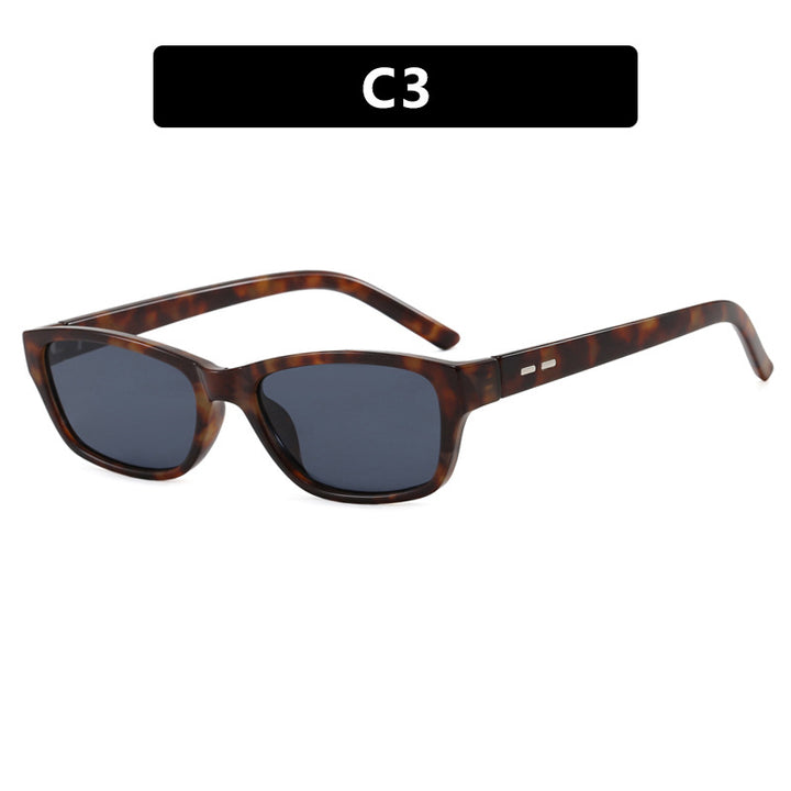 Dame solbrille i moderne, kantete design Luvikno