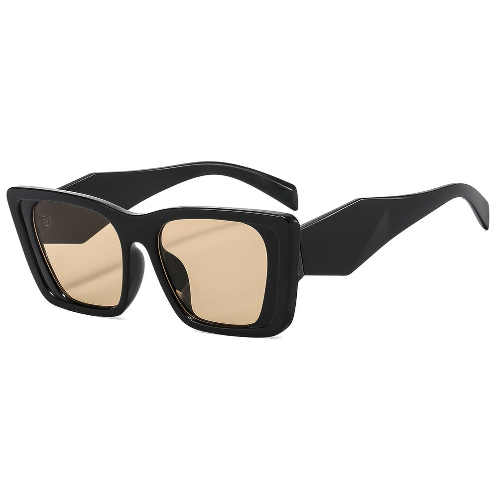 Dame oversized designer-solbrille med futuristisk ramme Luvikno