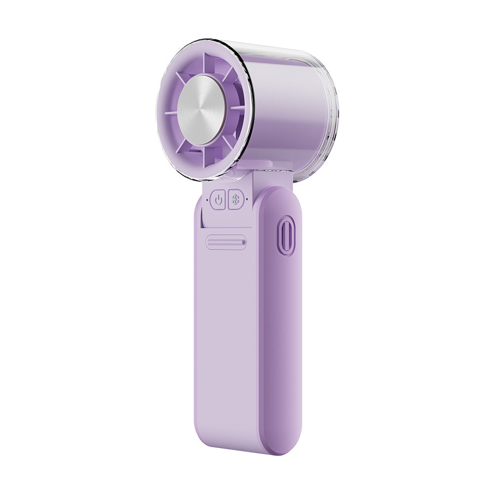 Dame bærbar mini vifte med USB-ladefunksjon og LED-skjerm Luvikno