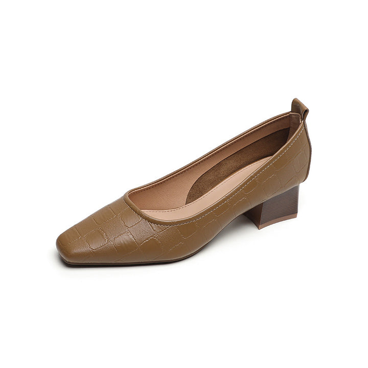 Naisten Kärkikorko Slingback-korkokengät krokotiilinahan näköisellä Luvik